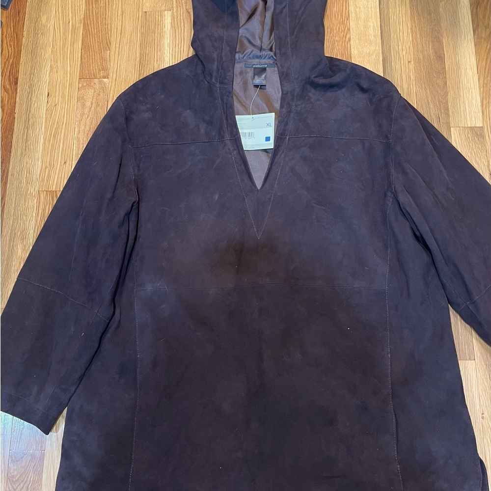 Men's Claiborne Suede hooded pullover